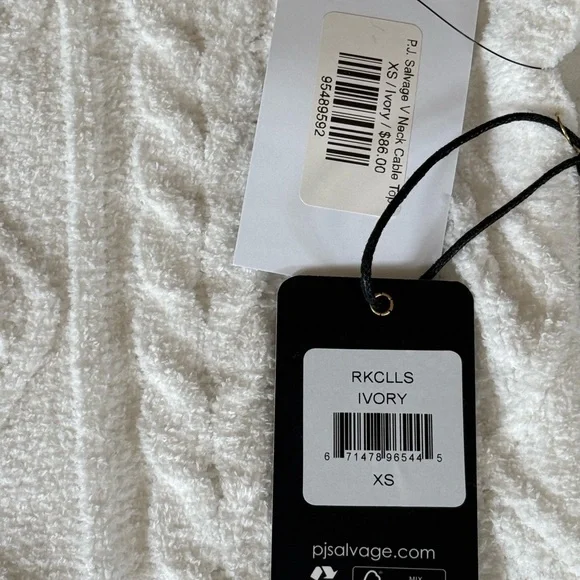 NWT: PJ Salvage Chenille Cable Knit Sweater & Pants Lounge Set. XS - Picture 6 of 12